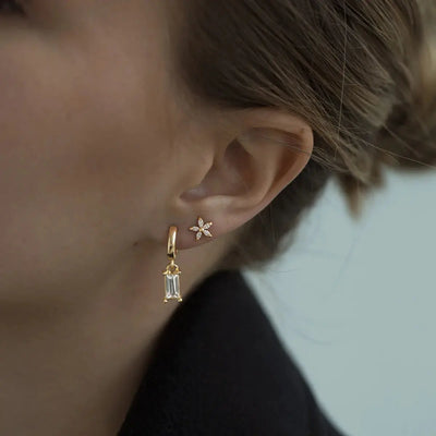 Kristallen set met ketting en oorbellen