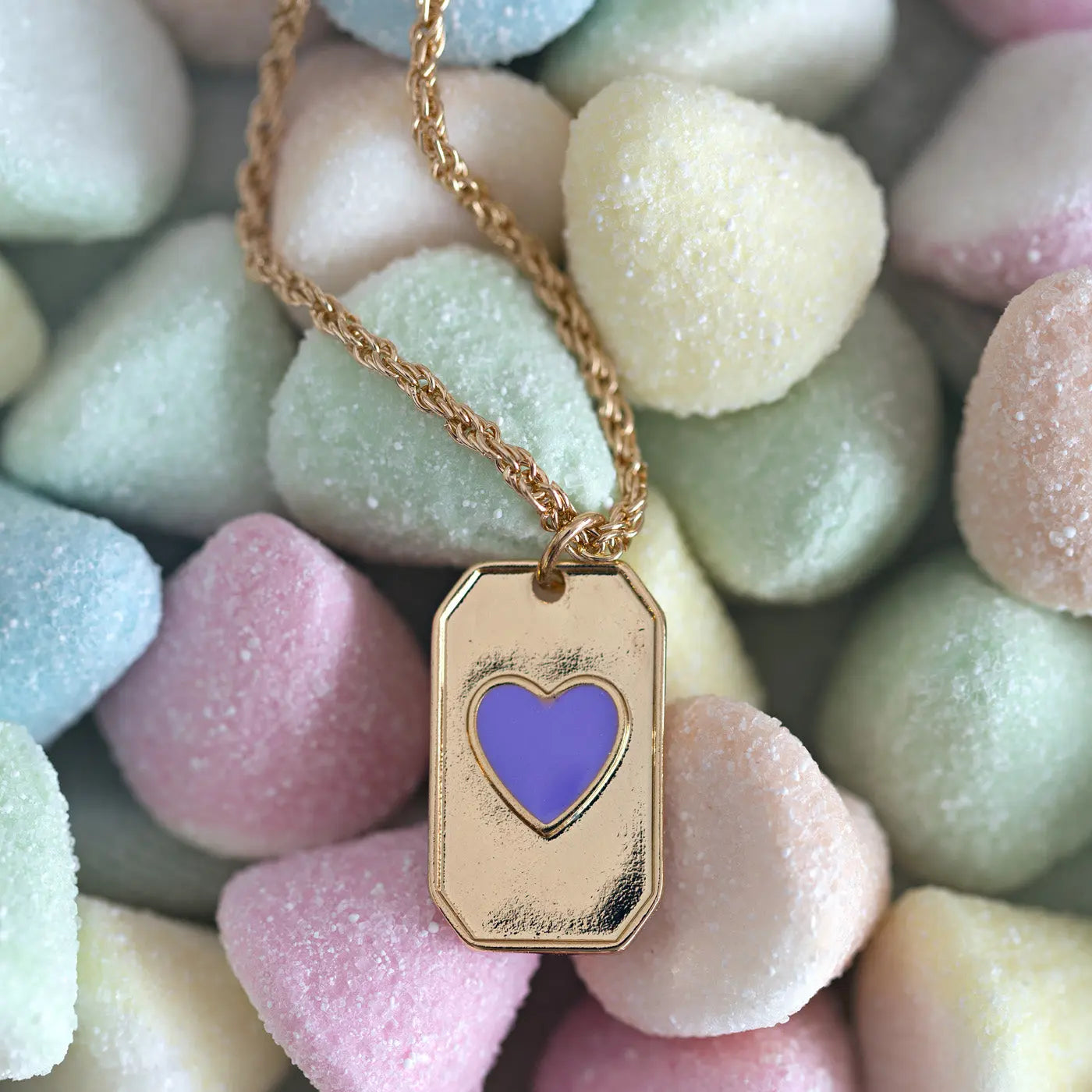Emaille hartplaat ketting