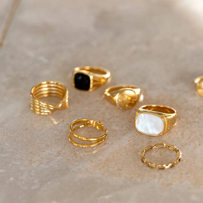 Elegante ring met twee lijnen