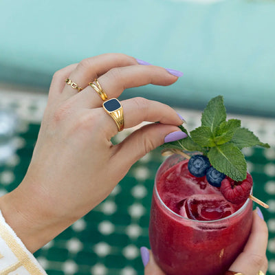Elegante ring met twee lijnen