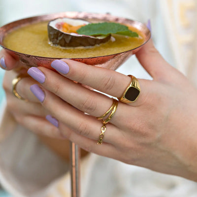 Elegante ring met twee lijnen
