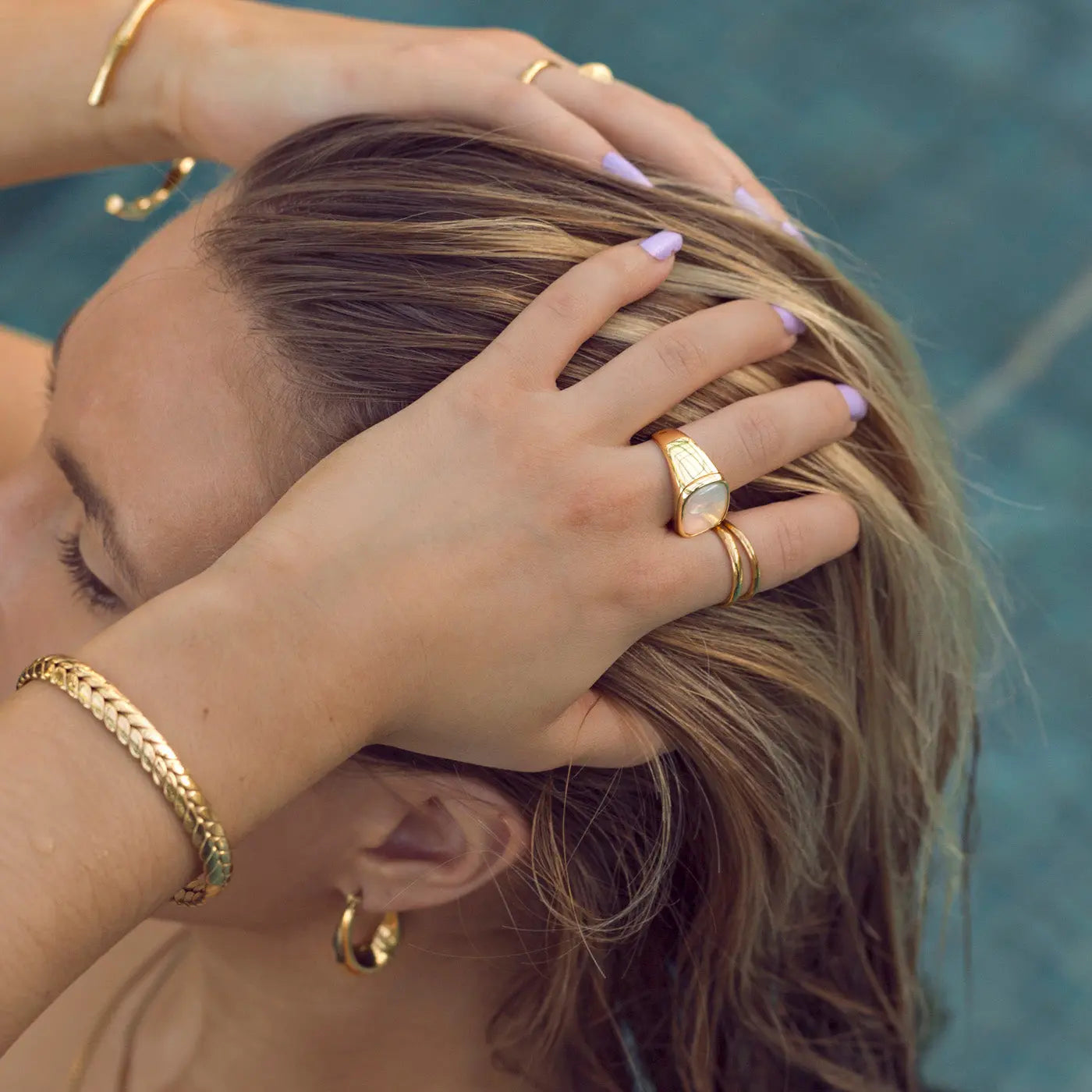 Elegante ring met twee lijnen