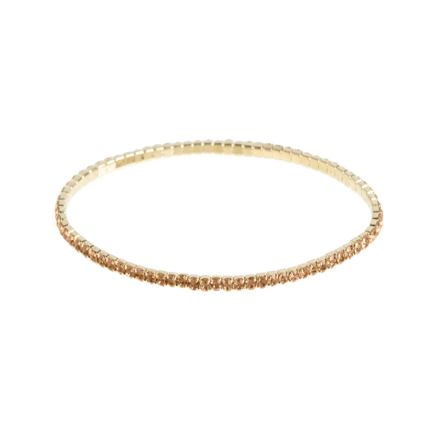 Mocha Crystal Tennis Stretch Bracelet