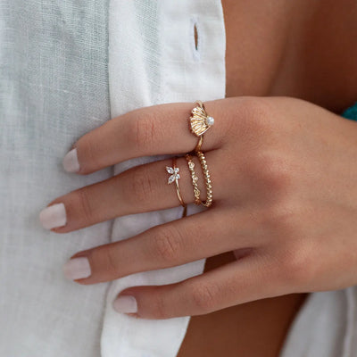 Aria - Schelp met Parel Ring