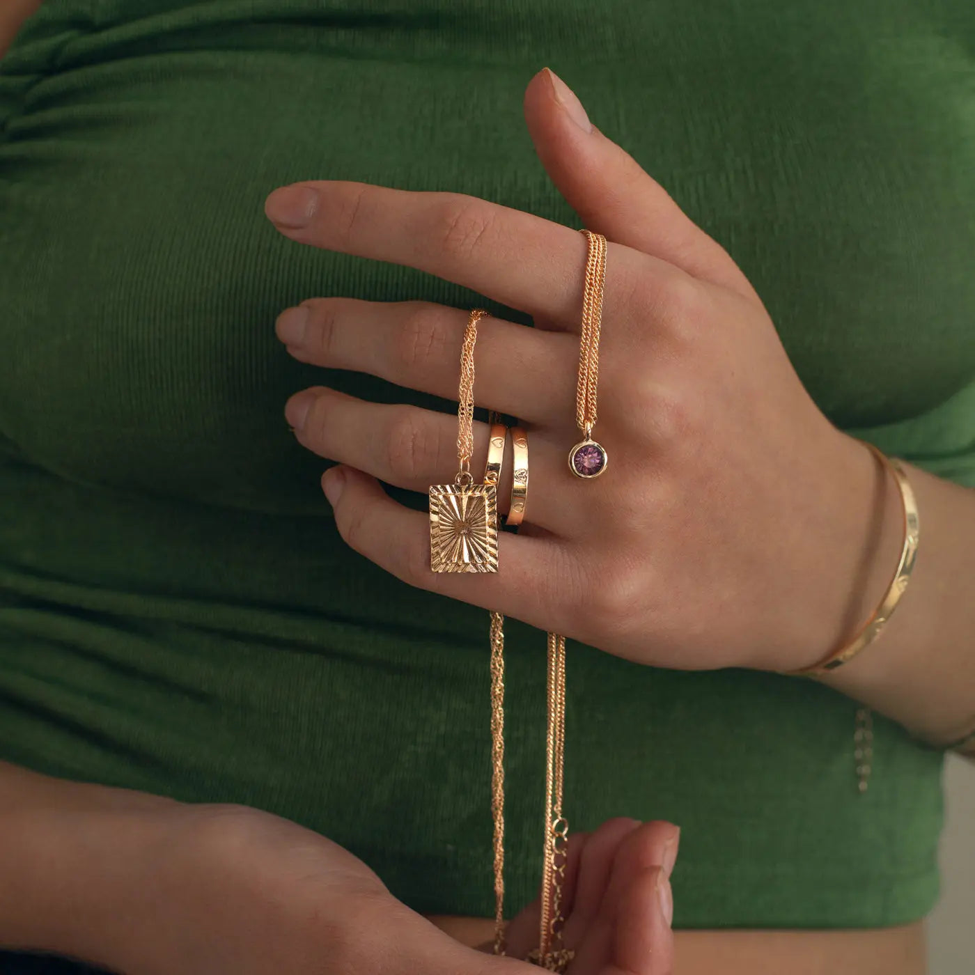 Amelia - Kristallen bedelketting