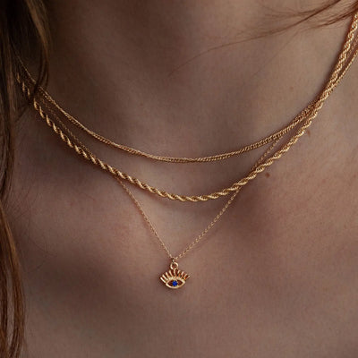 Suzy - boze oog wimper ketting