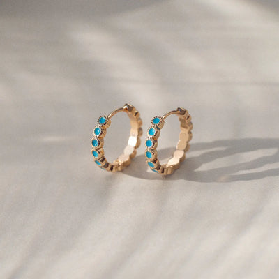 Riya - Oosterse Turquoise Oorringen