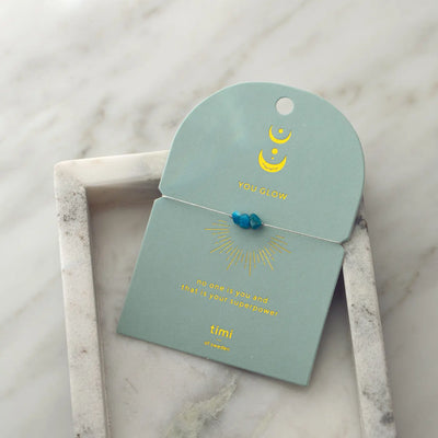 Blauwe Apatiet Chip Armband