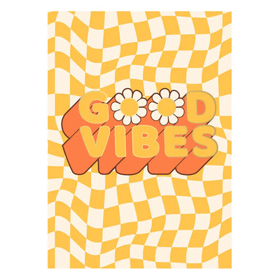 Good Vibes Retro Postcard