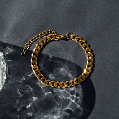 Naomi - Dikke schakelarmband van roestvrij staal