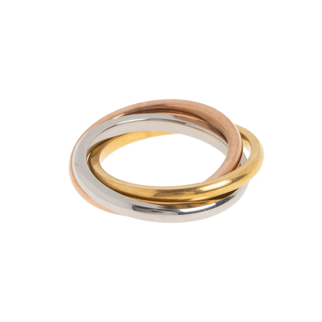 Jules - Drie-kleurige ring van roestvrij staal