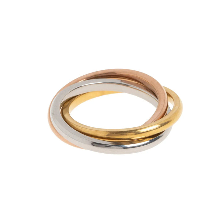 Jules - Drie-kleurige ring van roestvrij staal