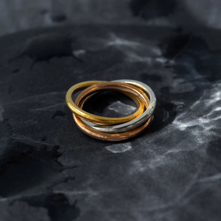 Jules - Driekleurige ring van roestvrij staal Timi of Sweden