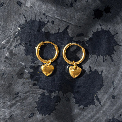 Sandra - Hart Hoop Earring RVS