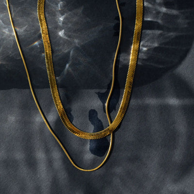 Ivy - Double Snake Chain ketting roestvrij staal